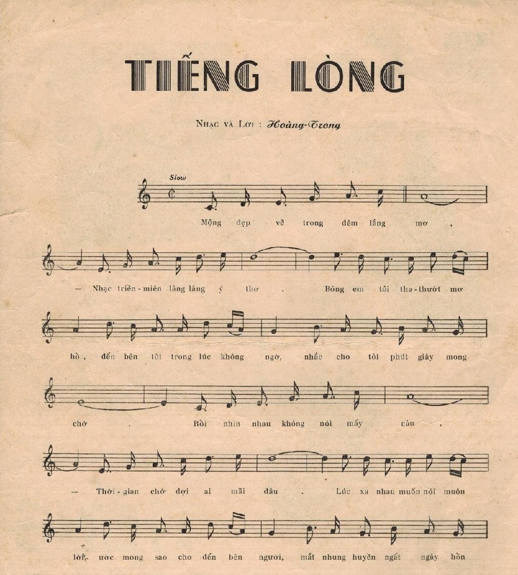 Sheet nhạc Tiếng Lòng